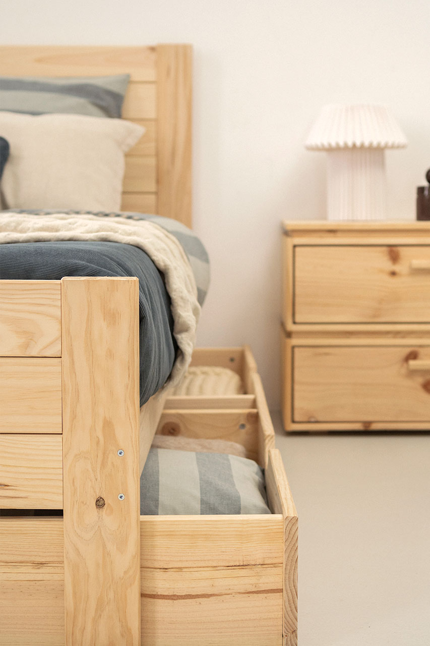 Imagen de ambiente 4 para:Cama doble de pino macizo con almacenaje